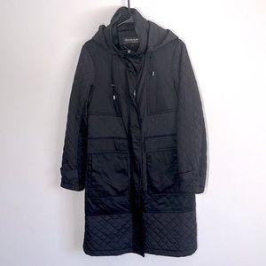Kristen Blake Quilted Black Coat